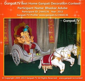 Bhaskar Adude Home Ganpati Picture