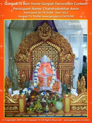 Chandrashekhar Amin Home Ganpati Picture