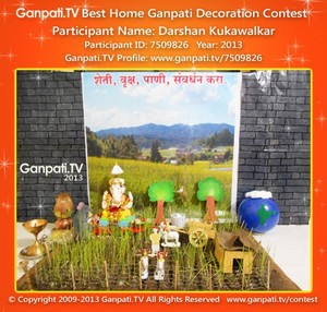 Darshan Kukawalkar Home Ganpati Picture