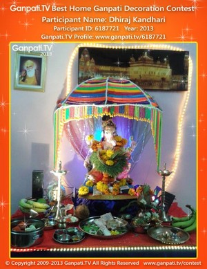 Dhiraj Kandhari Home Ganpati Picture