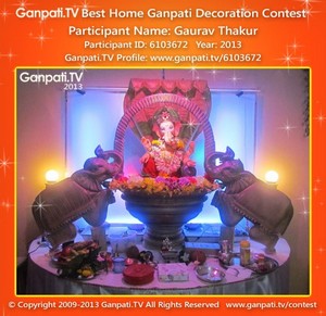 Gaurav Thakur Home Ganpati Picture