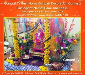 Gauri Khandeshi Home Ganpati Picture