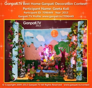 Geeta Koli Home Ganpati Picture