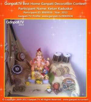 Ketan Kaduskar Home Ganpati Picture