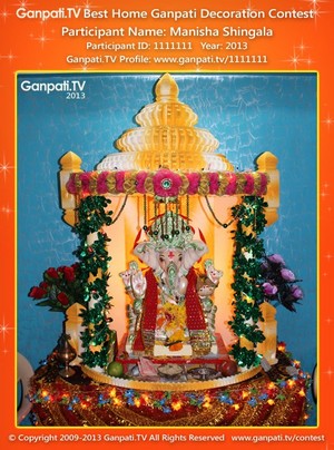 Manisha Shingala Home Ganpati Picture