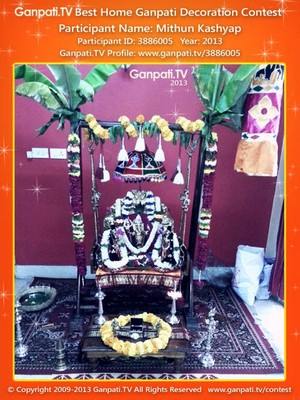 Mithun Kashyap Home Ganpati Picture