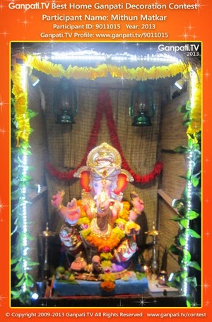 Mithun Matkar Home Ganpati Picture