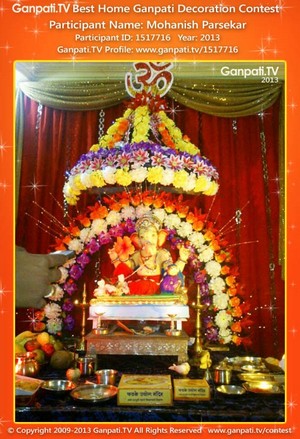 Mohanish Parsekar Home Ganpati Picture