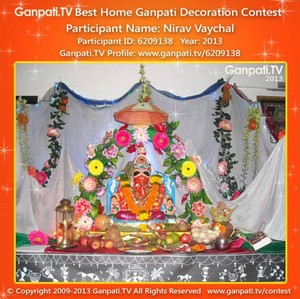 Nirav Vaychal Home Ganpati Picture