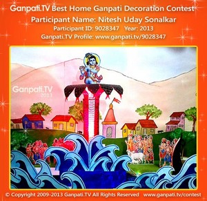 Nitesh Sonalkar Home Ganpati Picture