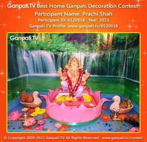 Prachi Shah Home Ganpati Picture