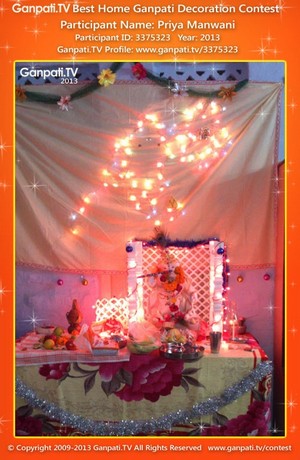 Priya Manwani Home Ganpati Picture