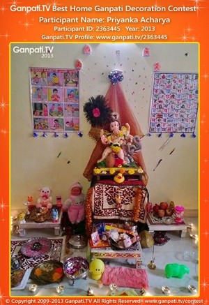 Priyanka Acharya Home Ganpati Picture