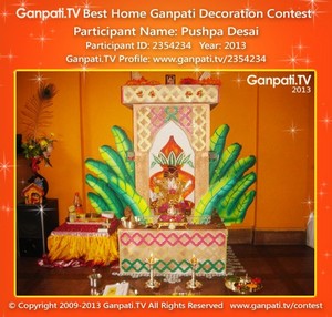 Pushpa Desai Home Ganpati Picture