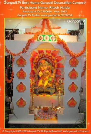 Ritesh Naidu Home Ganpati Picture