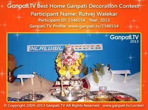 Rutvej Walekar Home Ganpati Picture