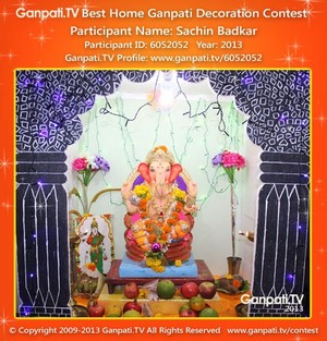 Sachin Badkar Home Ganpati Picture