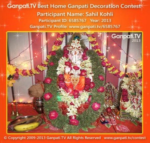 Sahil Kohli Home Ganpati Picture
