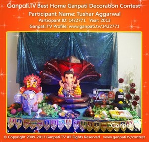 Tushar Aggarwal Home Ganpati Picture