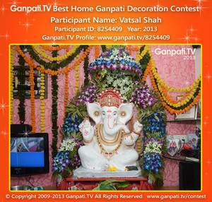 Vatsal Shah Home Ganpati Picture