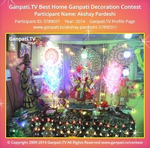 Akshay Pardeshi Home Ganpati Picture