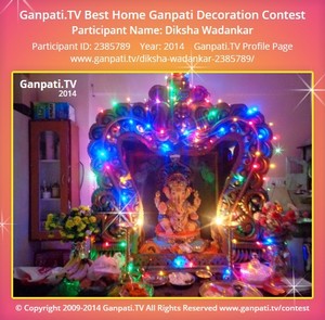 Diksha Wadankar Home Ganpati Picture