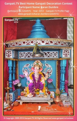 Karan Dumbre Home Ganpati Picture