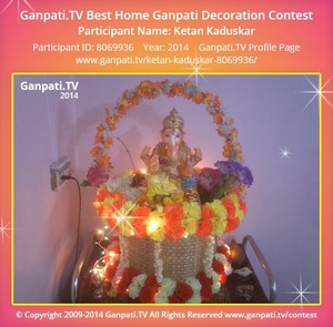 Ketan Kaduskar Home Ganpati Picture