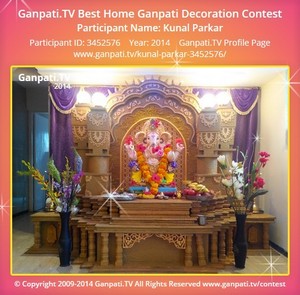 Kunal Parkar Home Ganpati Picture