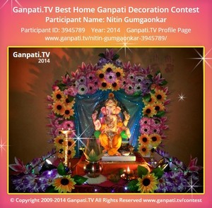 Nitin Gumgaonkar Home Ganpati Picture