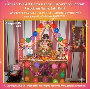 Sahil Kohli Home Ganpati Picture