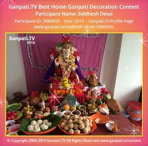 Siddhesh Desai Home Ganpati Picture
