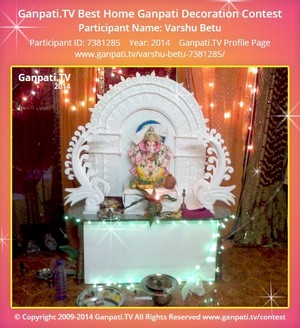 Varshu Betu Home Ganpati Picture