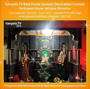 Abhijeet Shivankar Home Ganpati Picture