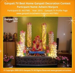 Ashwini Manjure Home Ganpati Picture