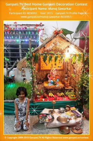 Manoj Sawarkar Home Ganpati Picture
