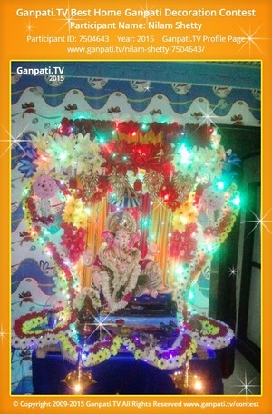 Nilam Shetty Home Ganpati Picture