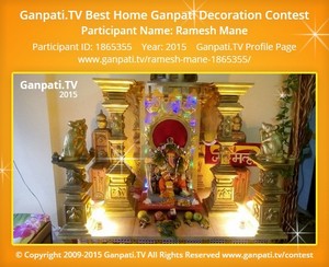 Ramesh Mane Home Ganpati Picture