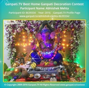 Abhiishek Mehta Home Ganpati Picture