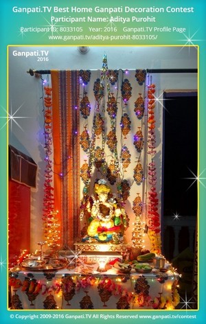 Aditya Purohit Home Ganpati Picture