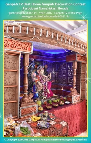 Akash Borade Home Ganpati Picture