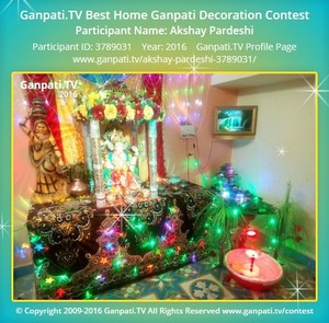 Akshay Pardeshi Home Ganpati Picture