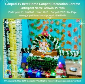 Ashwini Puranik Home Ganpati Picture