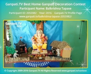 Balkrishna Tapase Home Ganpati Picture