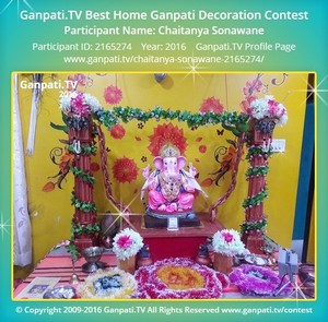 Chaitanya Sonawane Home Ganpati Picture