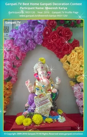 Dheeresh Kariya Home Ganpati Picture