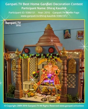 Dhiraj Kaushik Home Ganpati Picture