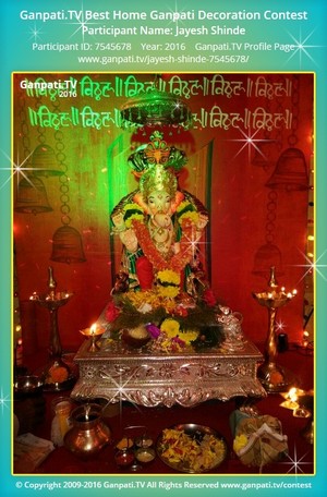 Jayesh Shinde Home Ganpati Picture