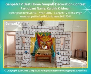 Karthik Krishnan Home Ganpati Picture