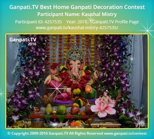 Kaushal Mistry Home Ganpati Picture